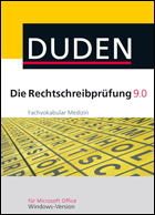 Upgrade Duden Rechtschreibprüfung Medizin 9.0 für MS Office
