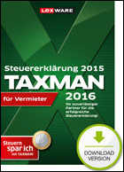 Lexware TAXMAN 2016 für Vermieter