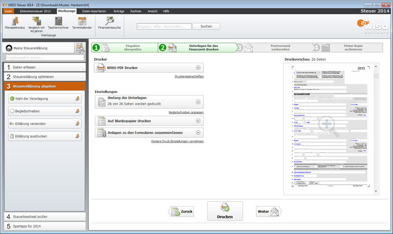 WISO STEUER EHEMALS STEUER SPARBUCH visual data 7
