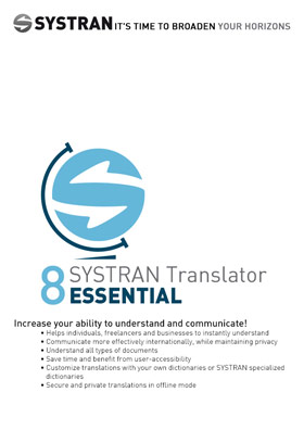 
    SYSTRAN 8 Translator Essential - Deutsch <> Englisch
